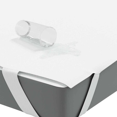 vidaXL Ochraniacz na materac, biały, 80x200 cm, wodoodporny