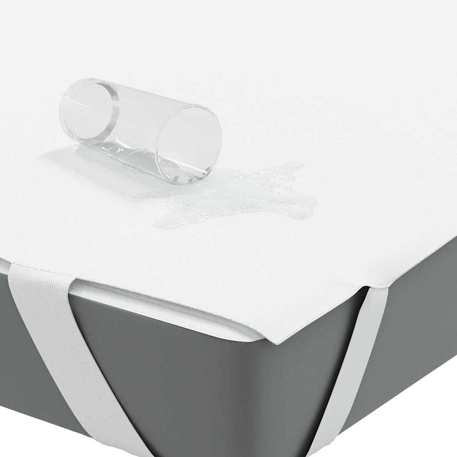 vidaXL Ochraniacz na materac, biały, 80x200 cm, wodoodporny