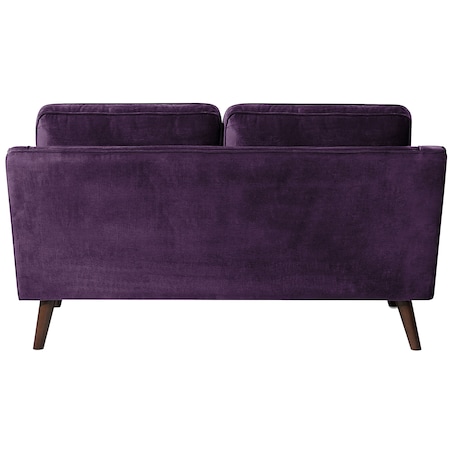 Sofa dla 2 osób LOKKA Welur Purpurowy