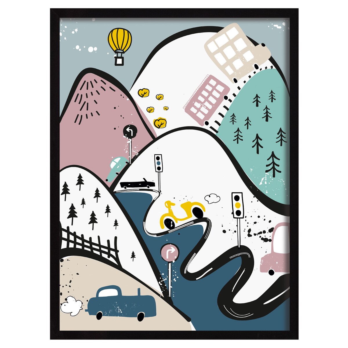 Obrazek Colorful Traffic I 30x40cm, 30x40cm