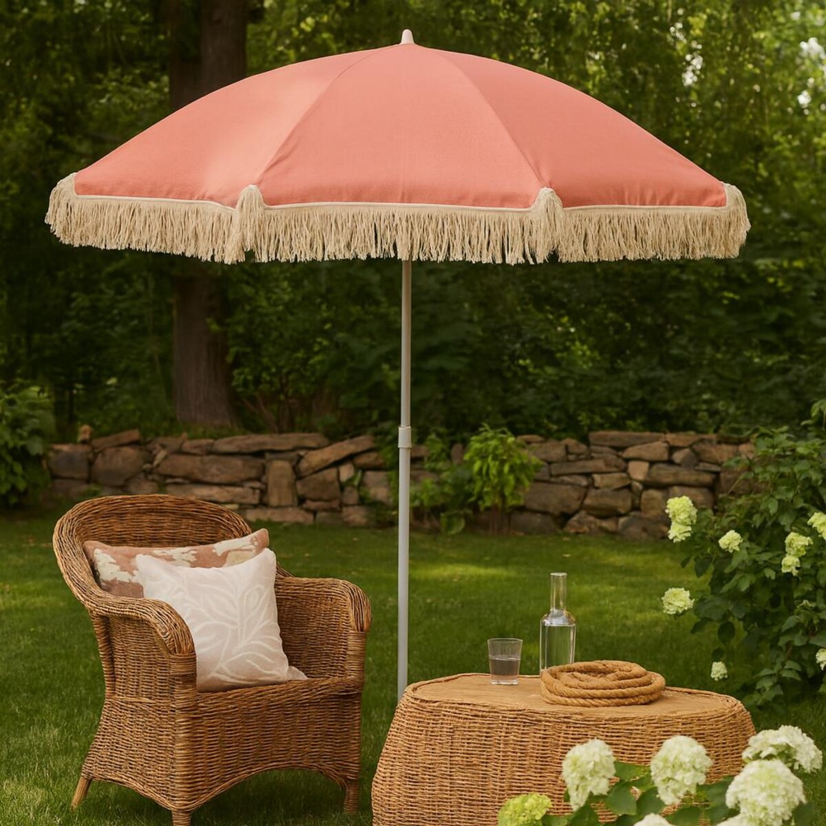 Parasol plażowy BENOR, Ø 155 cm, różowy