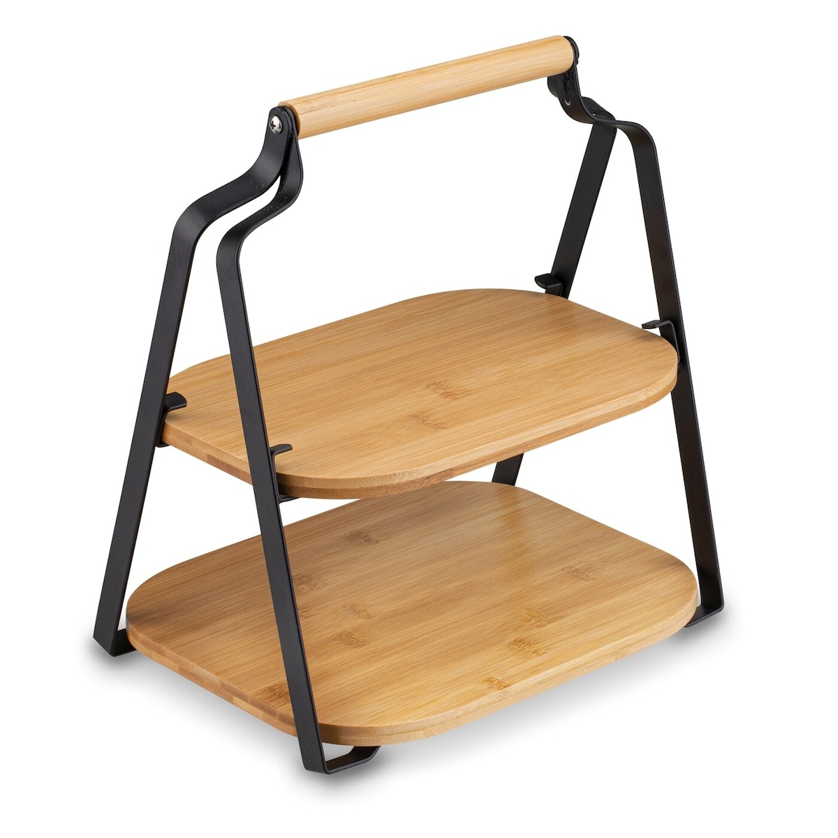 PATERA 2 POZIOMY do serwowania jedzenia przekąski desery ciasto bambusowa