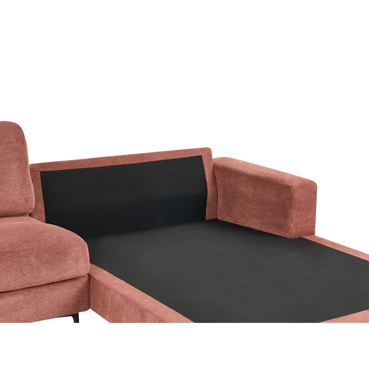 Sofa narożna lewostronna MALOY Czerwony dla 3 osób Lewostronny