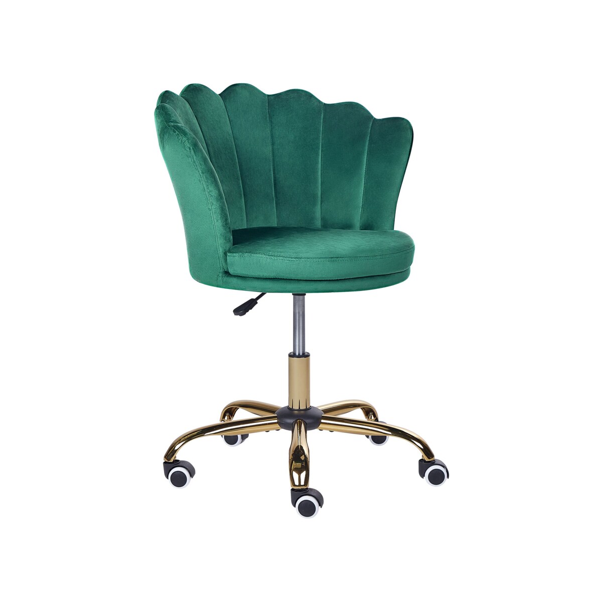 Krzesło biurowe regulowane welurowe zielone MONTICELLO II