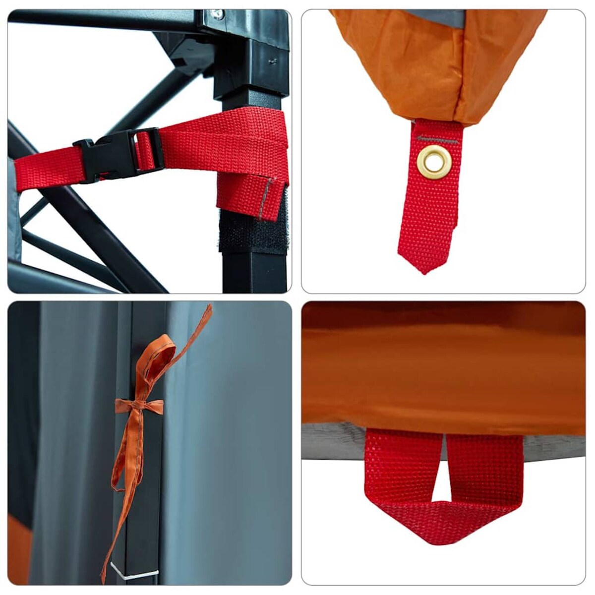 vidaXL Siatkowy namiot wewnętrzny Szary 291 x 291 cm