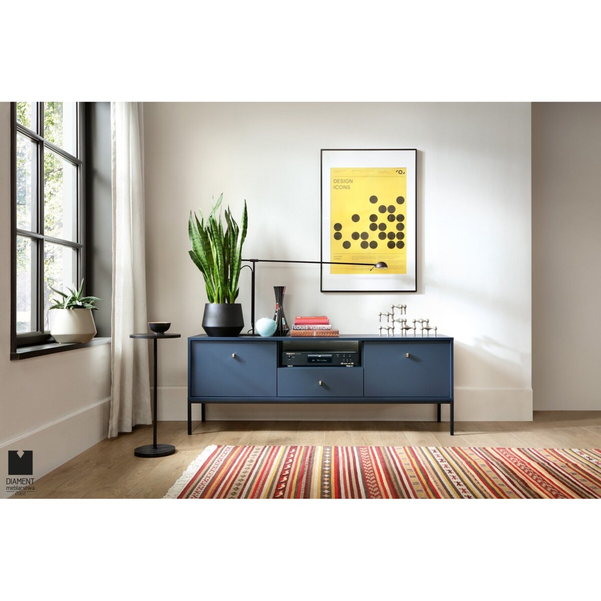 Szafka RTV Evora granatowa