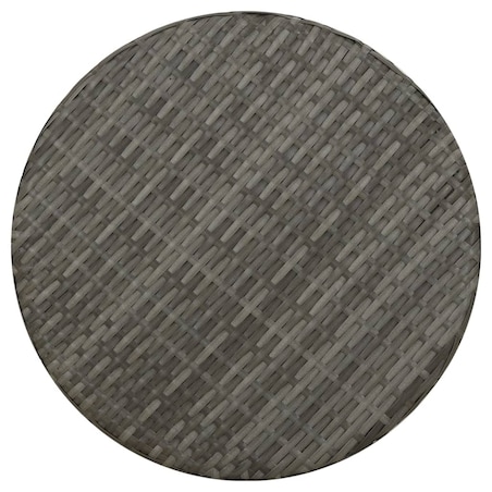 vidaXL Stolik herbaciany, szary, 45 cm, polirattan