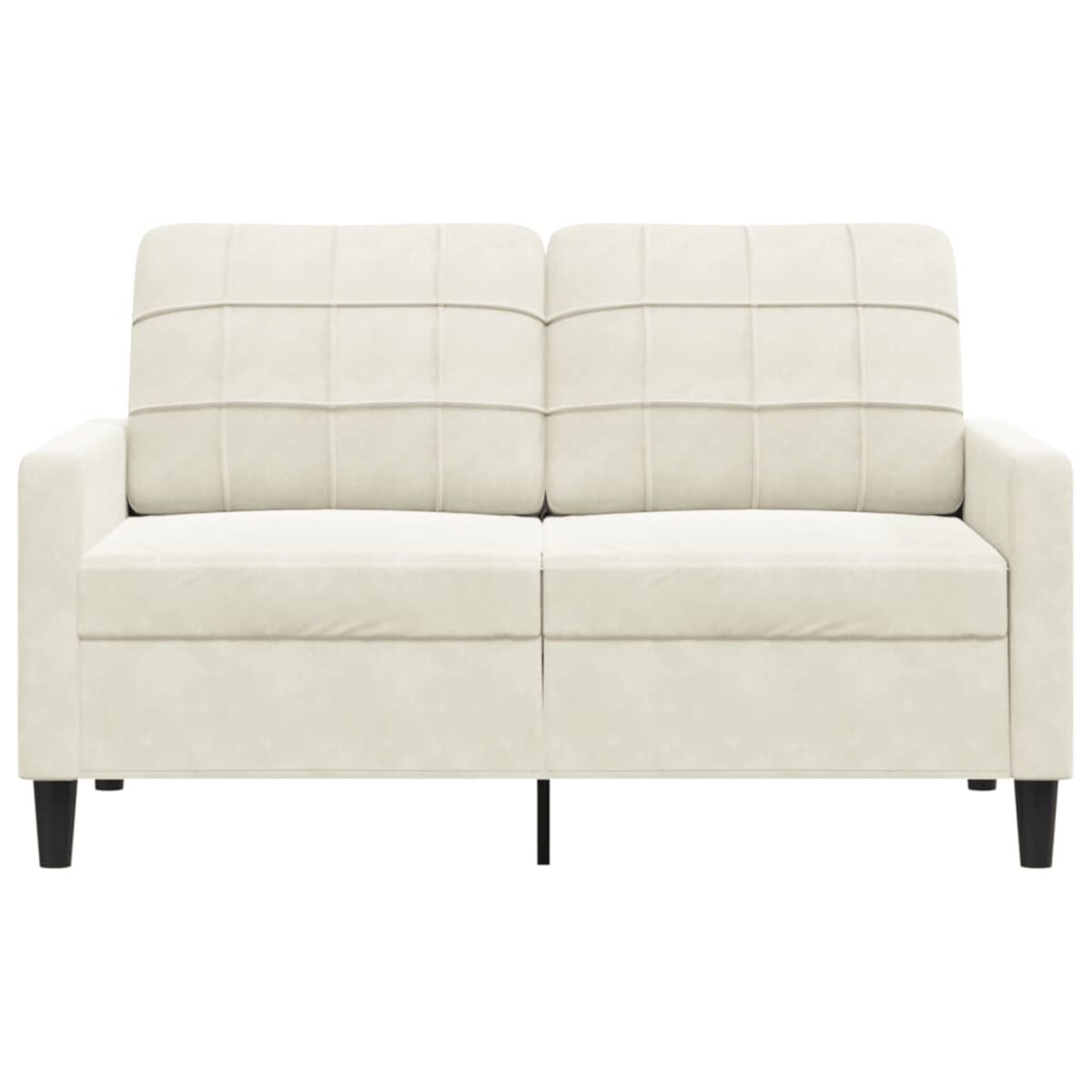 vidaXL Sofa 2-osobowa, kremowy, 120 cm, tapicerowana aksamitem