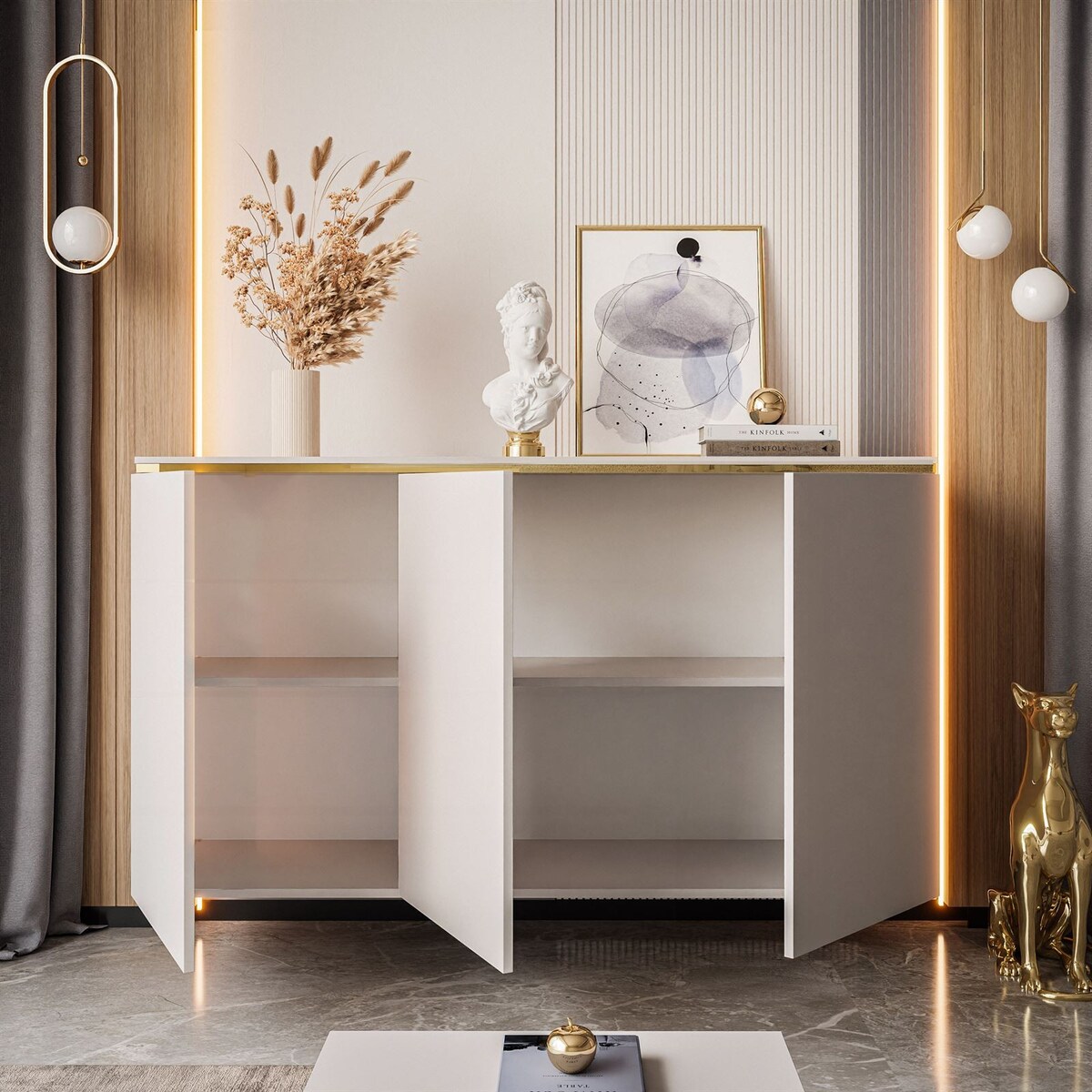 Komoda trzydrzwiowa AURORA KASZMIR 3D wisząca