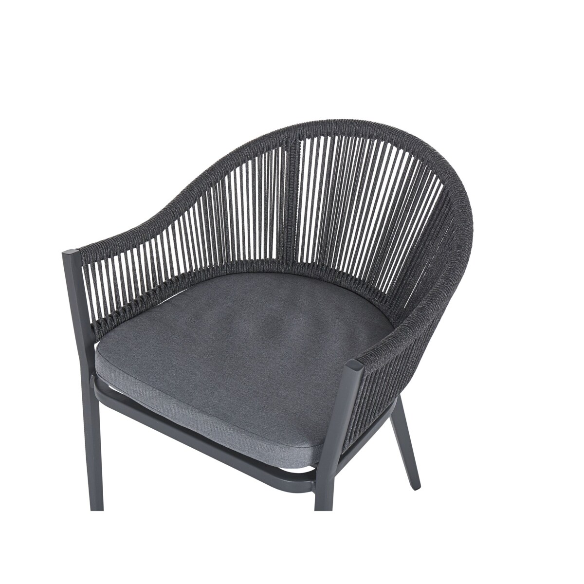 Zestaw ogrodowy dla 4 osób MILETO z poduszkami Metal Szary