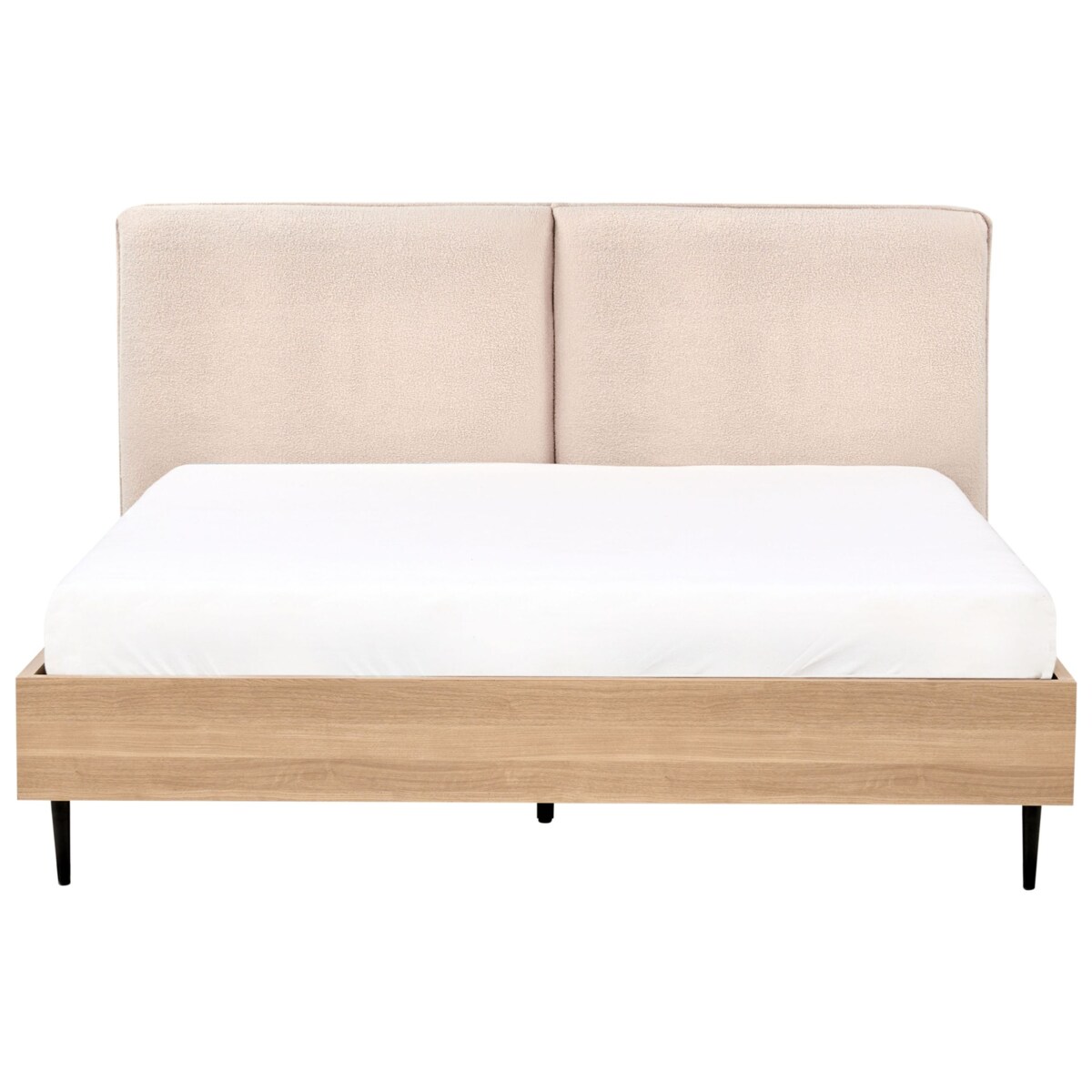 Łóżko Boucle LIMANTON 160 x 200 cm Beżowy