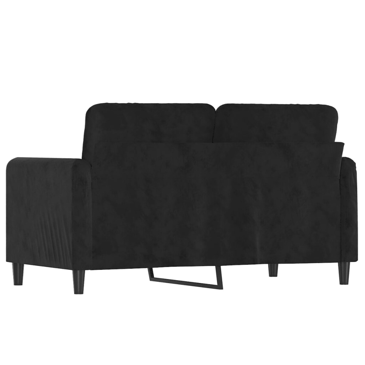 vidaXL Sofa 2-osobowa, czarna, 120 cm, tapicerowana aksamitem