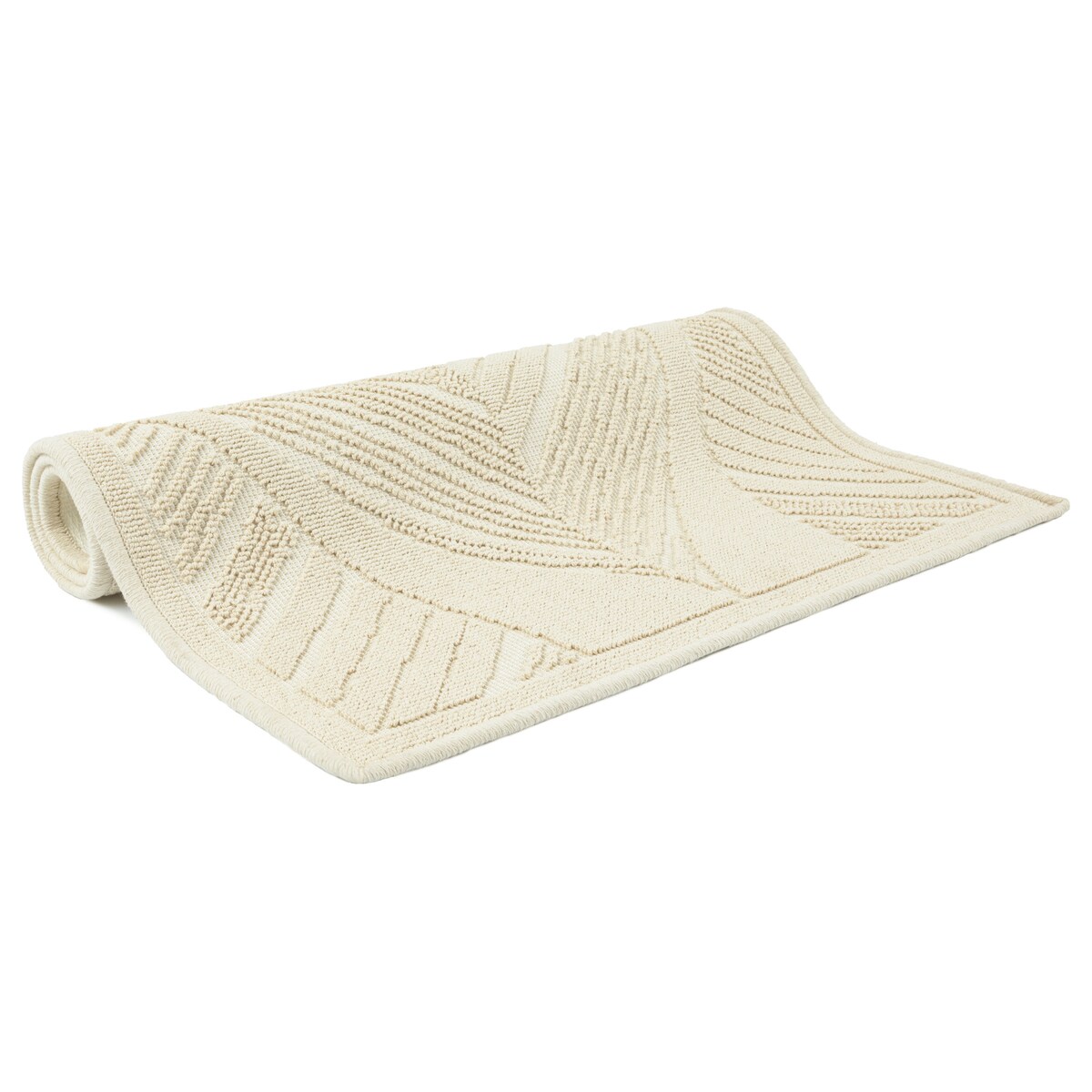 Zestaw 2 szt Dywanik bawełniany 60x90 cm Lino antypoślizgowy egipski do prania pokoju łazienki Boho beżowy