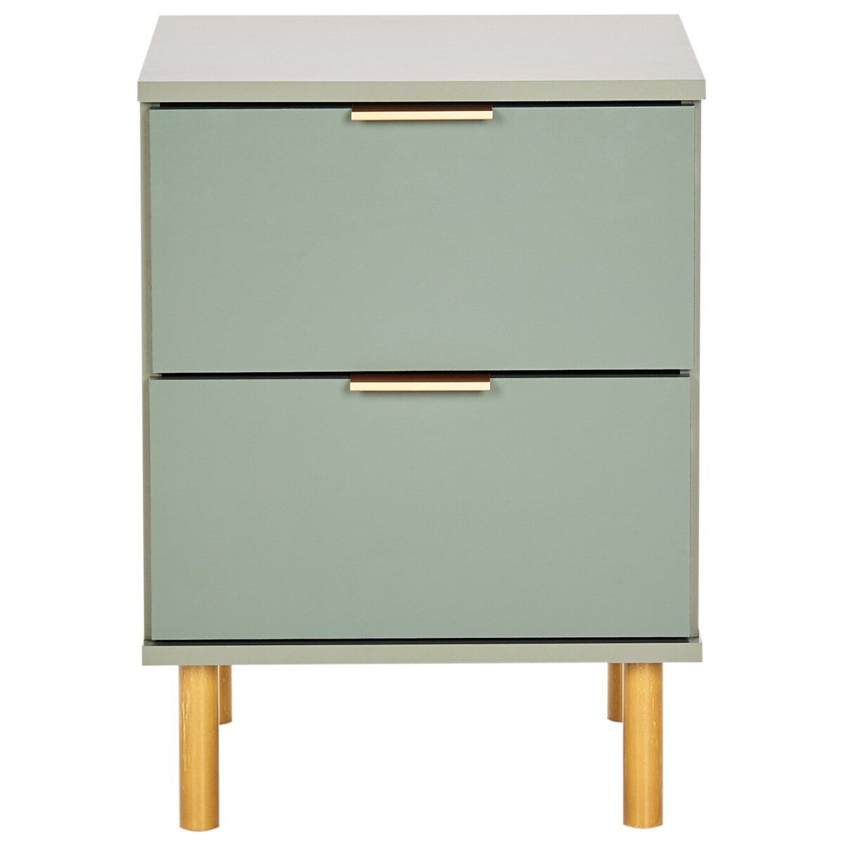 Szafka nocna 2 szuflady WALPOLE Zielony