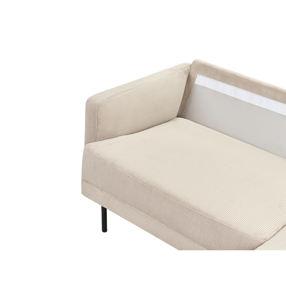 Narożnik dla 2 osób BREDA Sztruks Beżowy Lewostronny