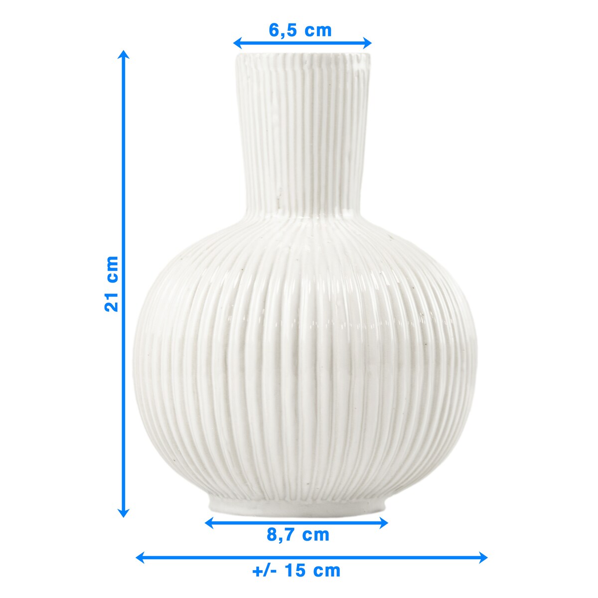 Wazon Ceramiczny Zdobiony Dekoracyjny Waza Ozdobna Na Kwiaty 21 Cm