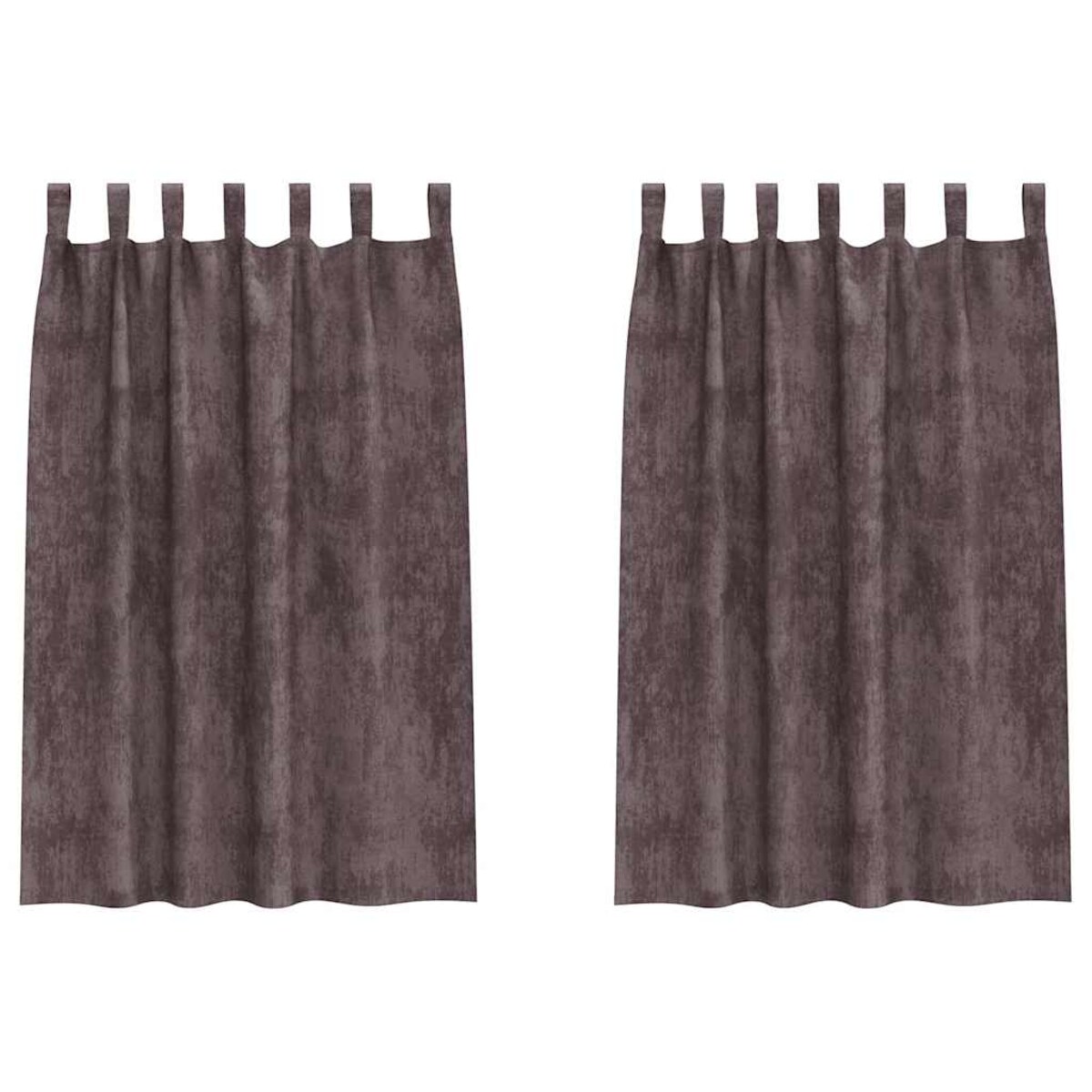 vidaXL Zasłona z zasłonami 2 pcs Brązowy 175 x 140 cm Aksamit