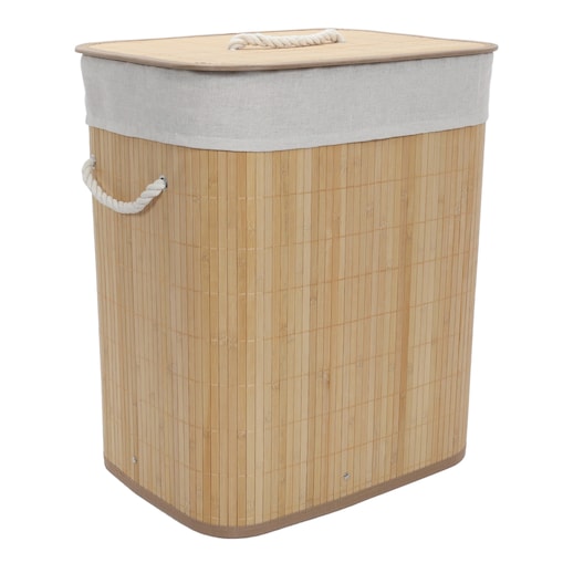 Bambusowy kosz na pranie z wyjmowanym workiem SANA, 60 l