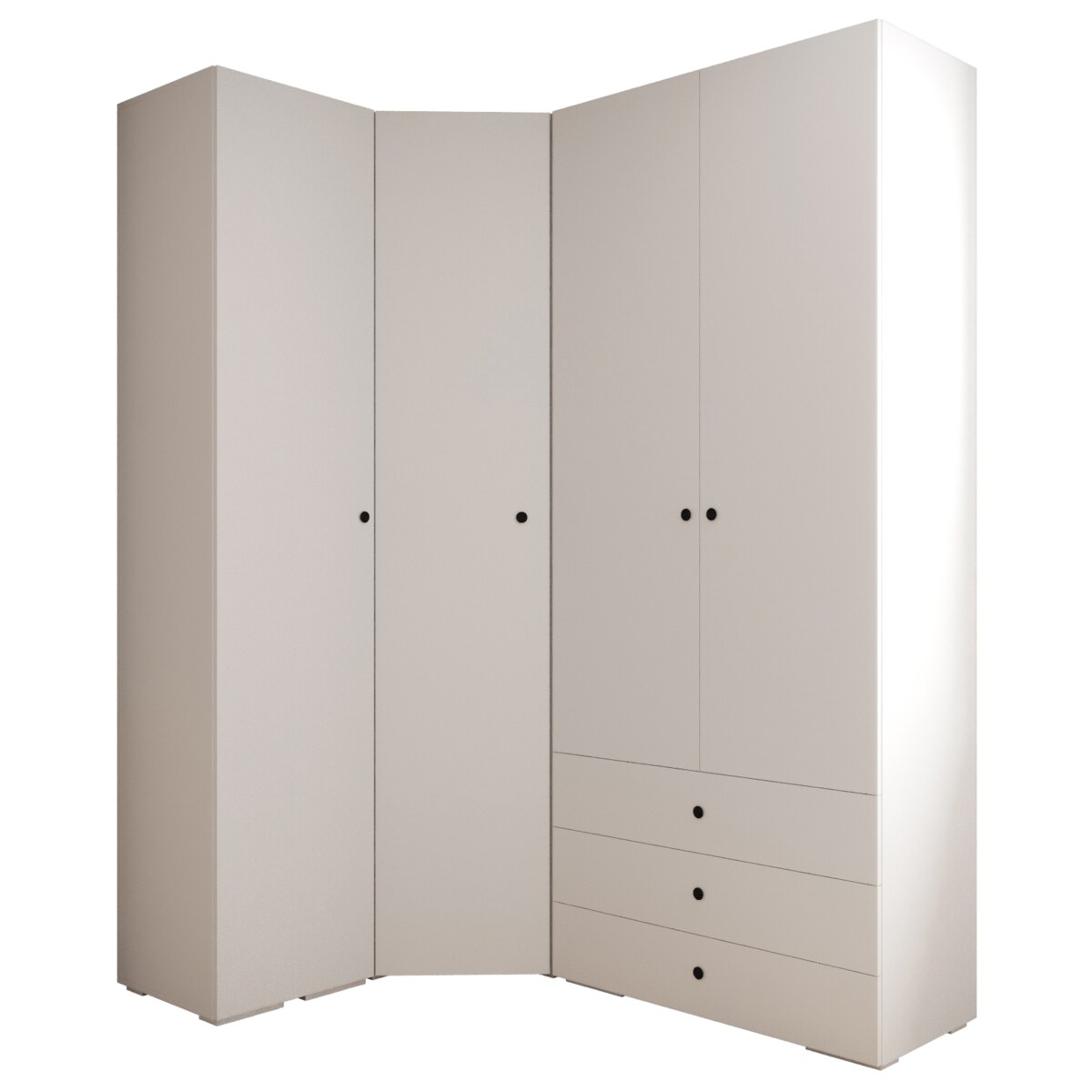 Garderoba wysoka do przedpokoju INOVA 2 Z6 biały+czarny