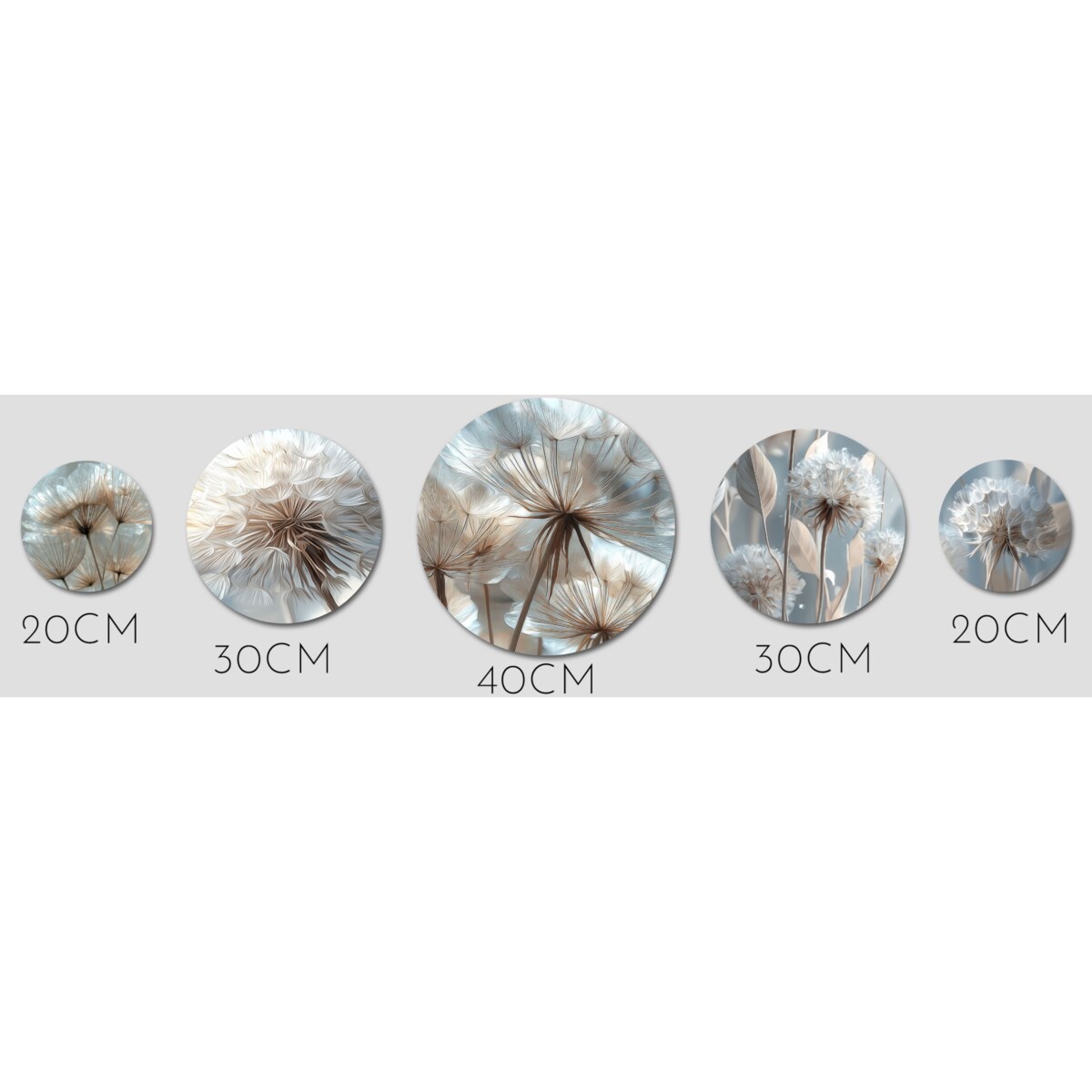 Obrazy na ścianę Błękitny Zestaw do sypialni pokoju salonu Dmuchawce