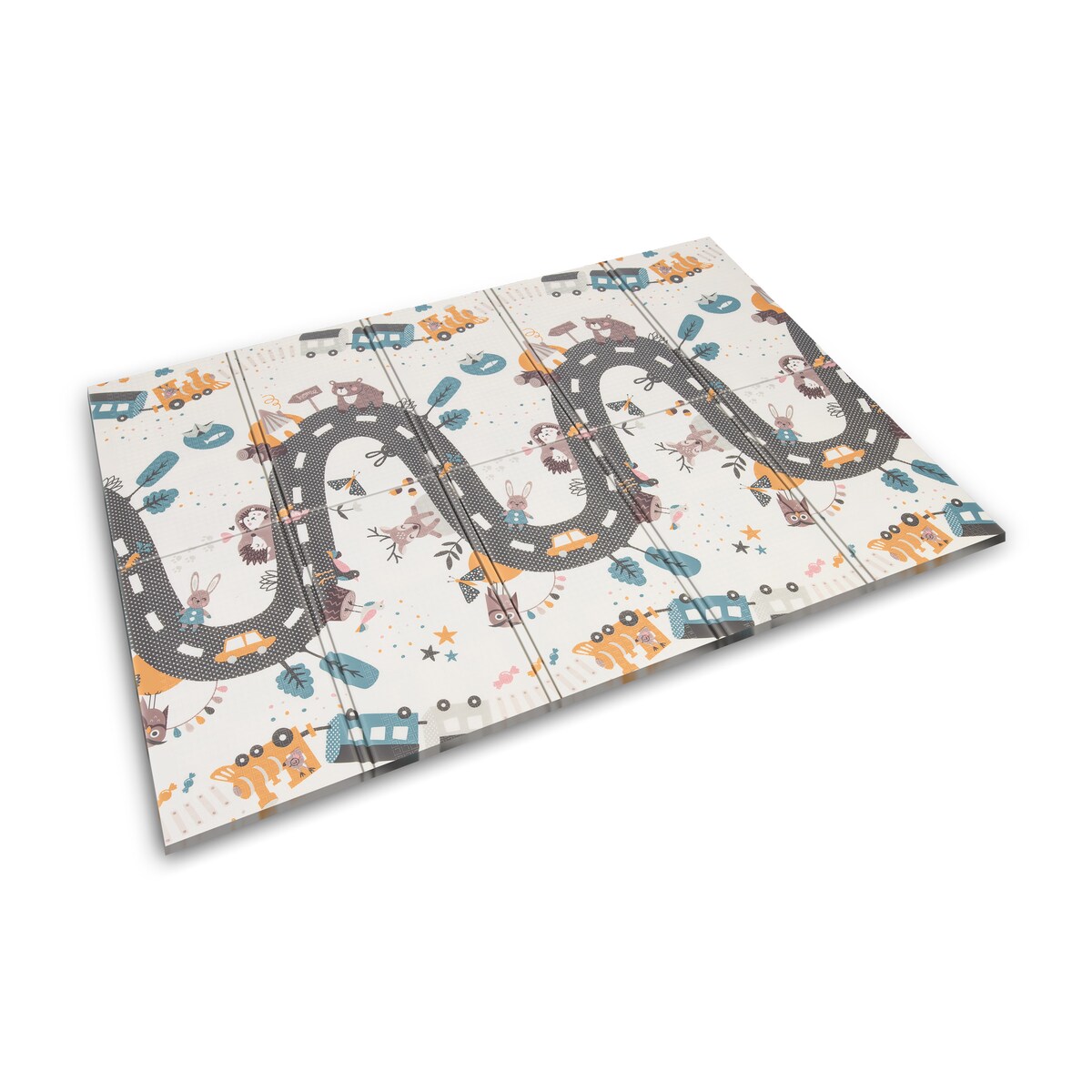 Mata piankowa edukacyjna składana dla dzieci 150x200 pianka xpe Nukido