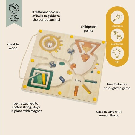 Drewniany labiynt magnetyczny