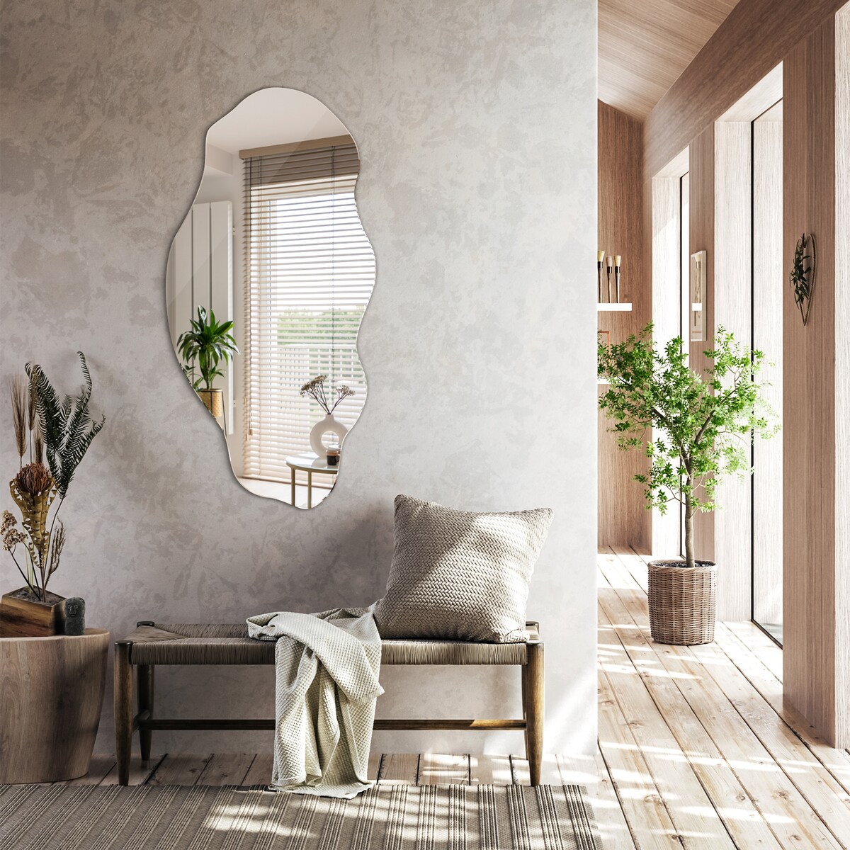 Lustro Faliste Smukłe 50x100 cm