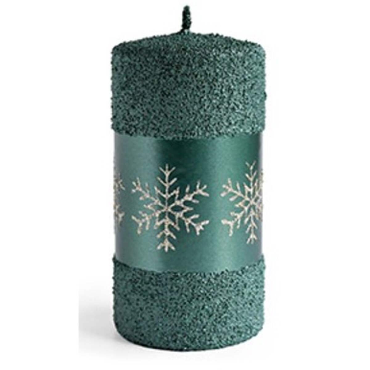 Świeca SNOW QUEEN walec średni 7x14cm parafinowa zielona