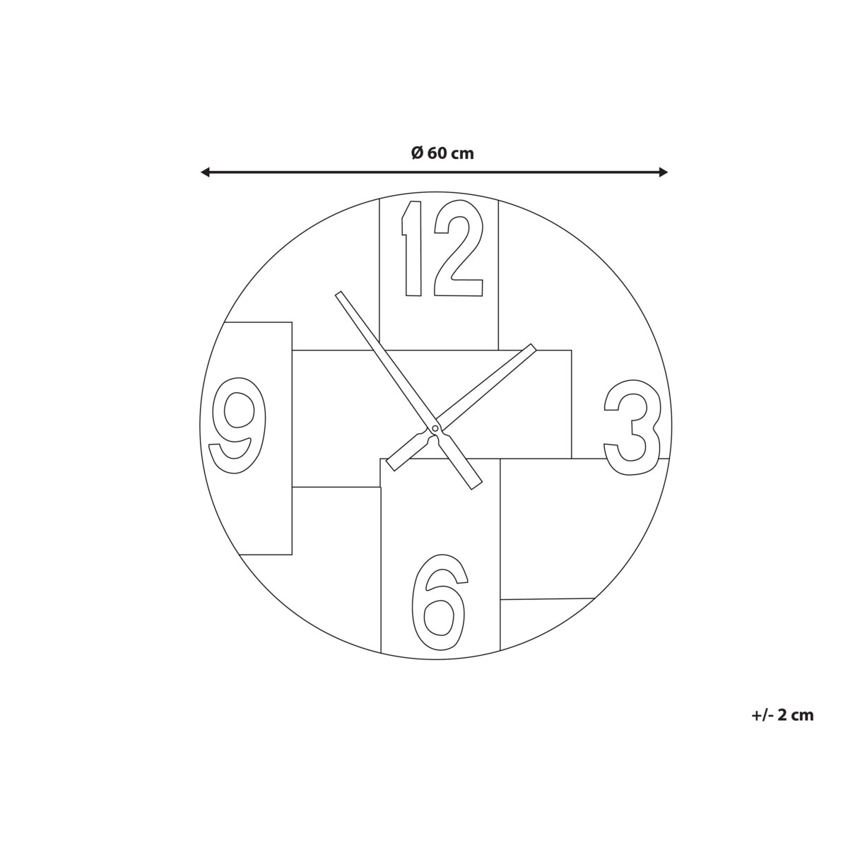 Zegar ścienny ø 60 cm jasne drewno MICHAPAN