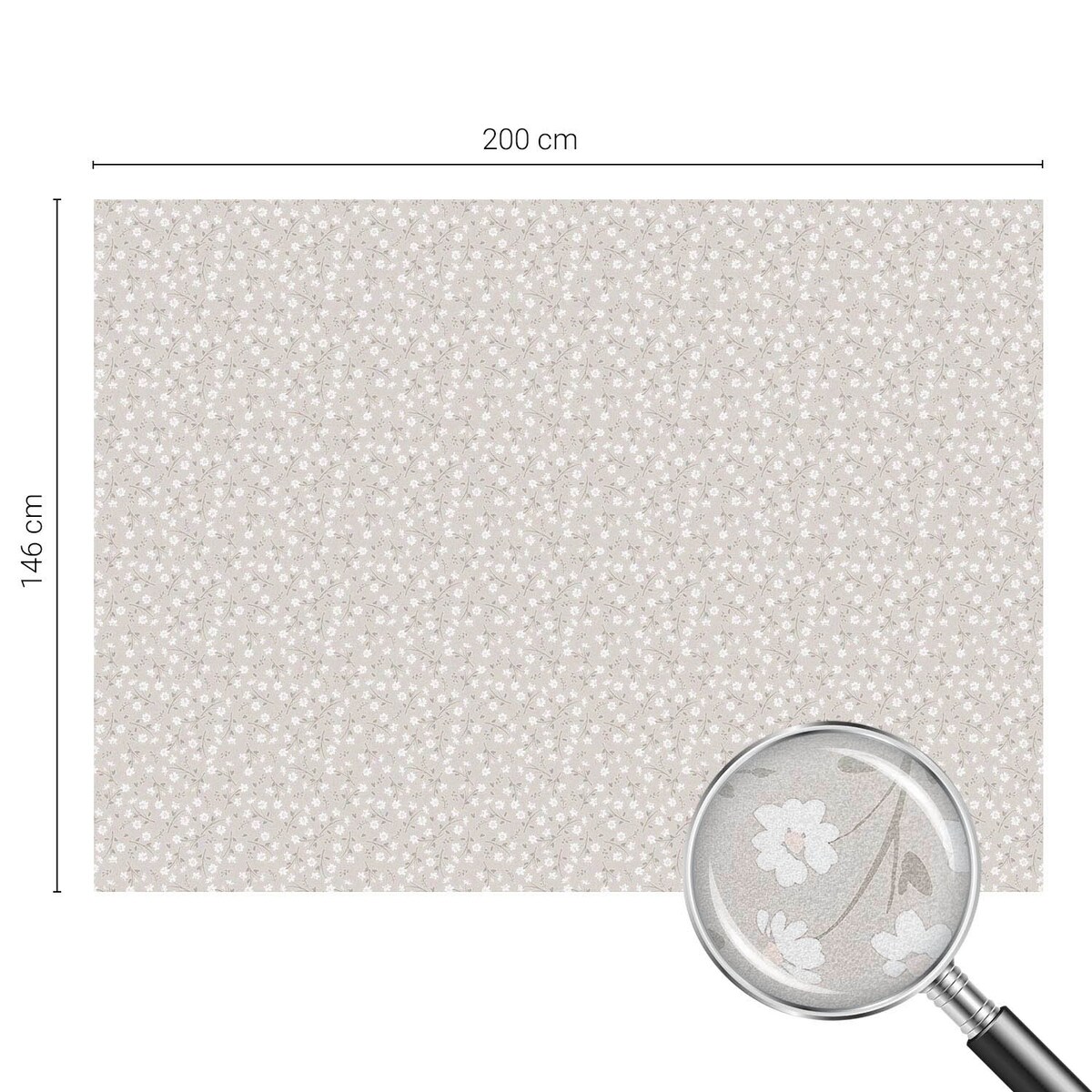 Okleina na szybę dekoracyjna - Kwiatowy wzór harmonijny elegancki - 200x146 cm