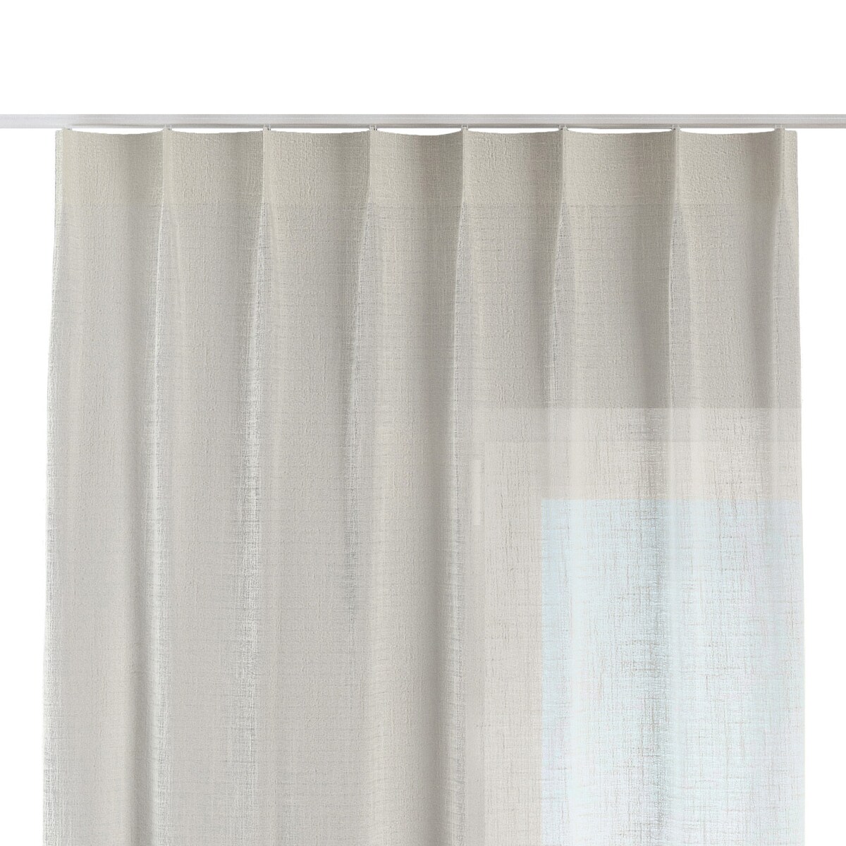 Zasłona na haczykach flex pojedynczych 130x245 ecru