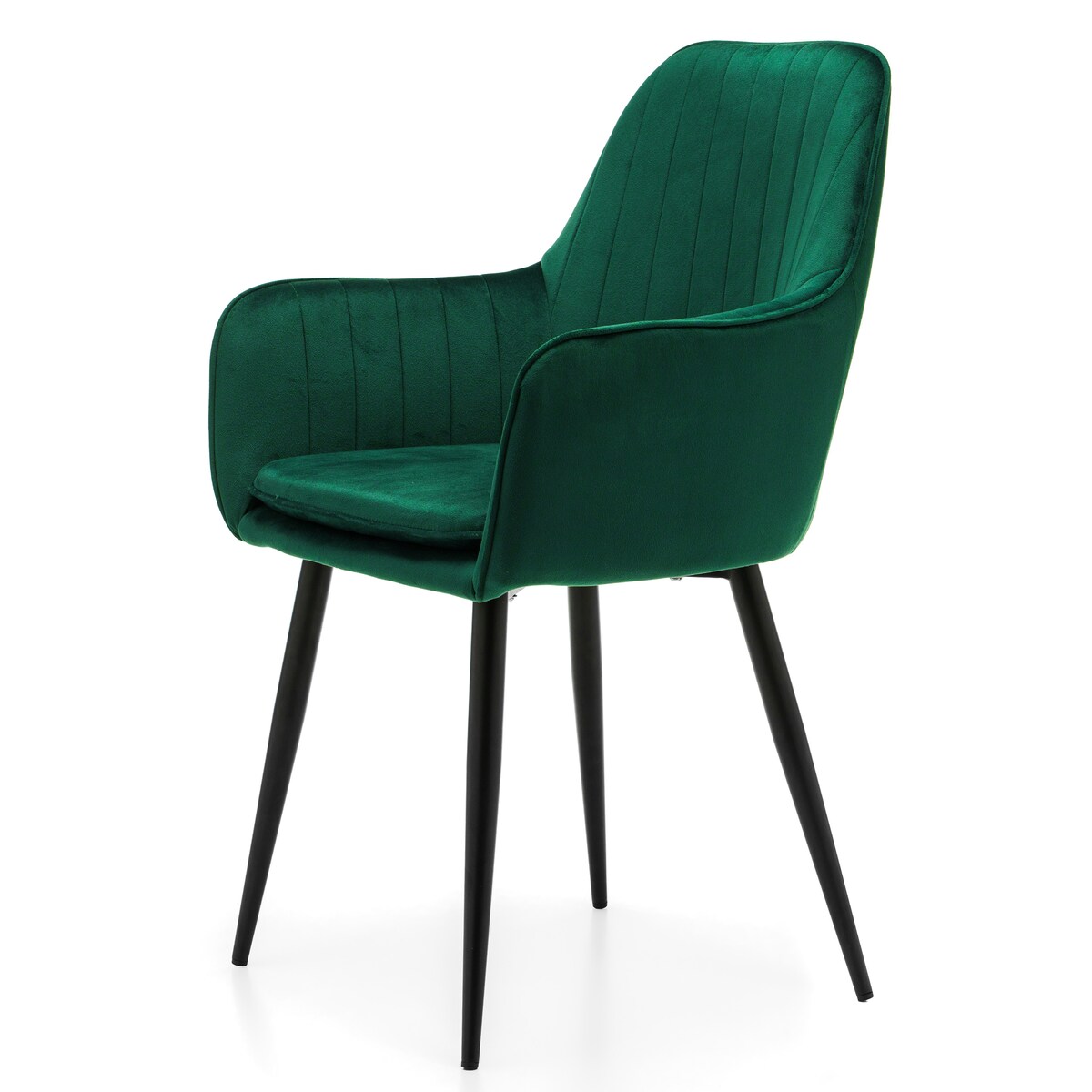 Krzesło tapicerowane EMILIA zielony welur salon jadalnia