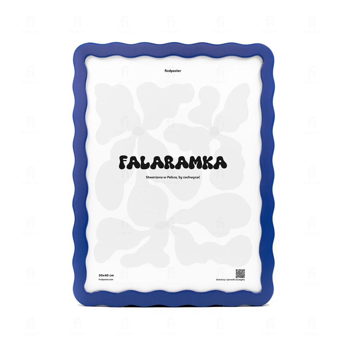 Falaramka granatowa – ręcznie robiona ramka, która faluje stylem