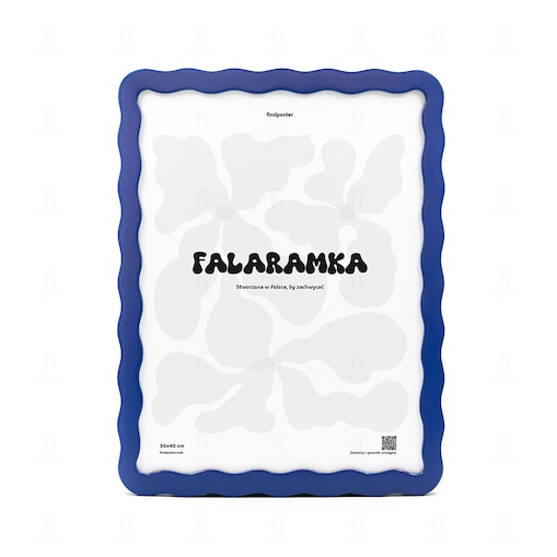 Falaramka granatowa – ręcznie robiona ramka, która faluje stylem