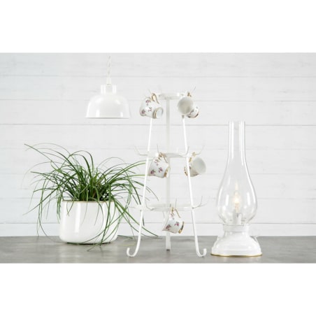 LAMPA wisząca NALA metalowa biała śr. 14cm