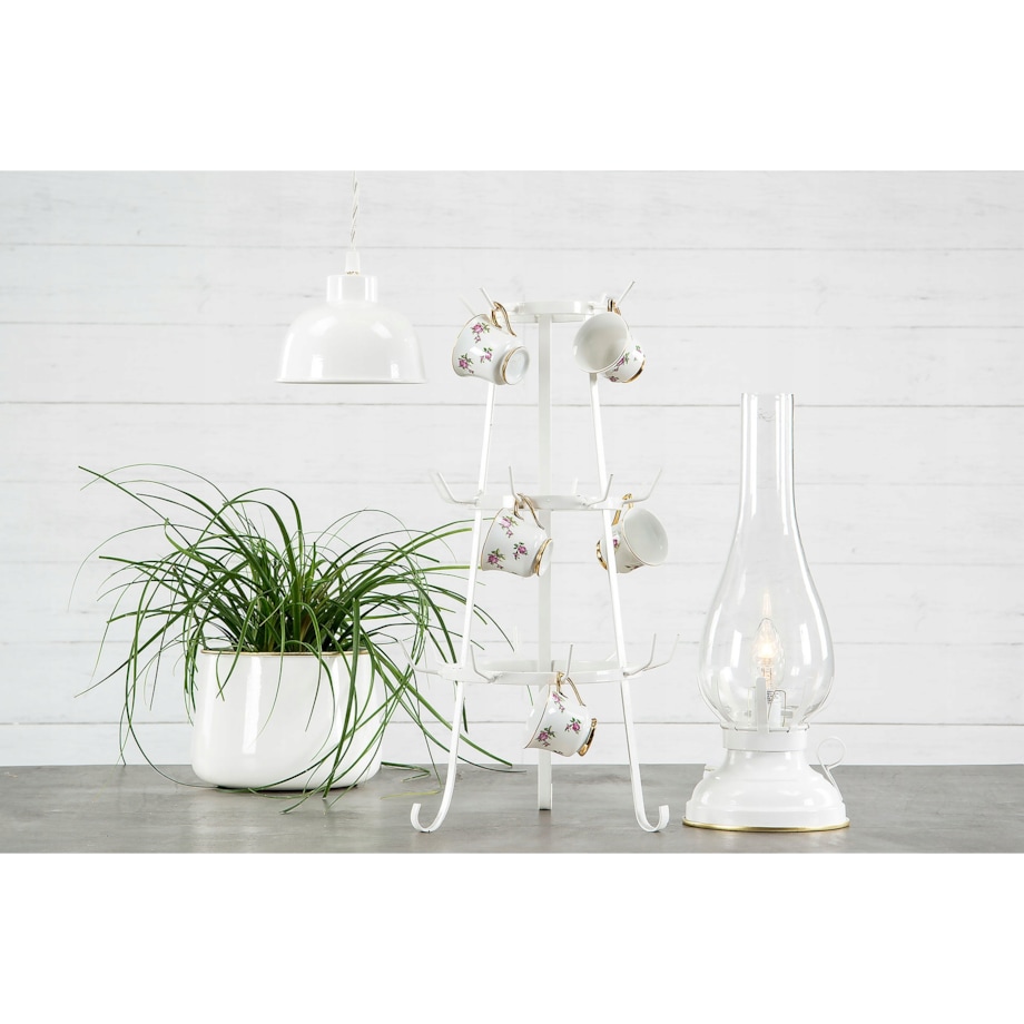 LAMPA wisząca NALA metalowa biała śr. 14cm
