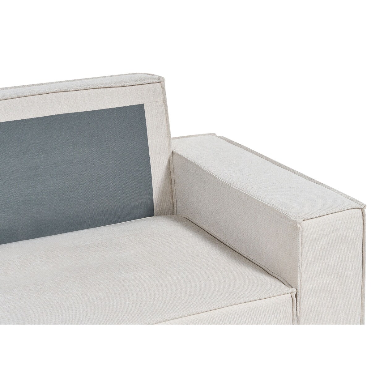 Sofa rozkładana dla 3 osób KARILA Jasnobeżowy ze schowkiem Prawostronny