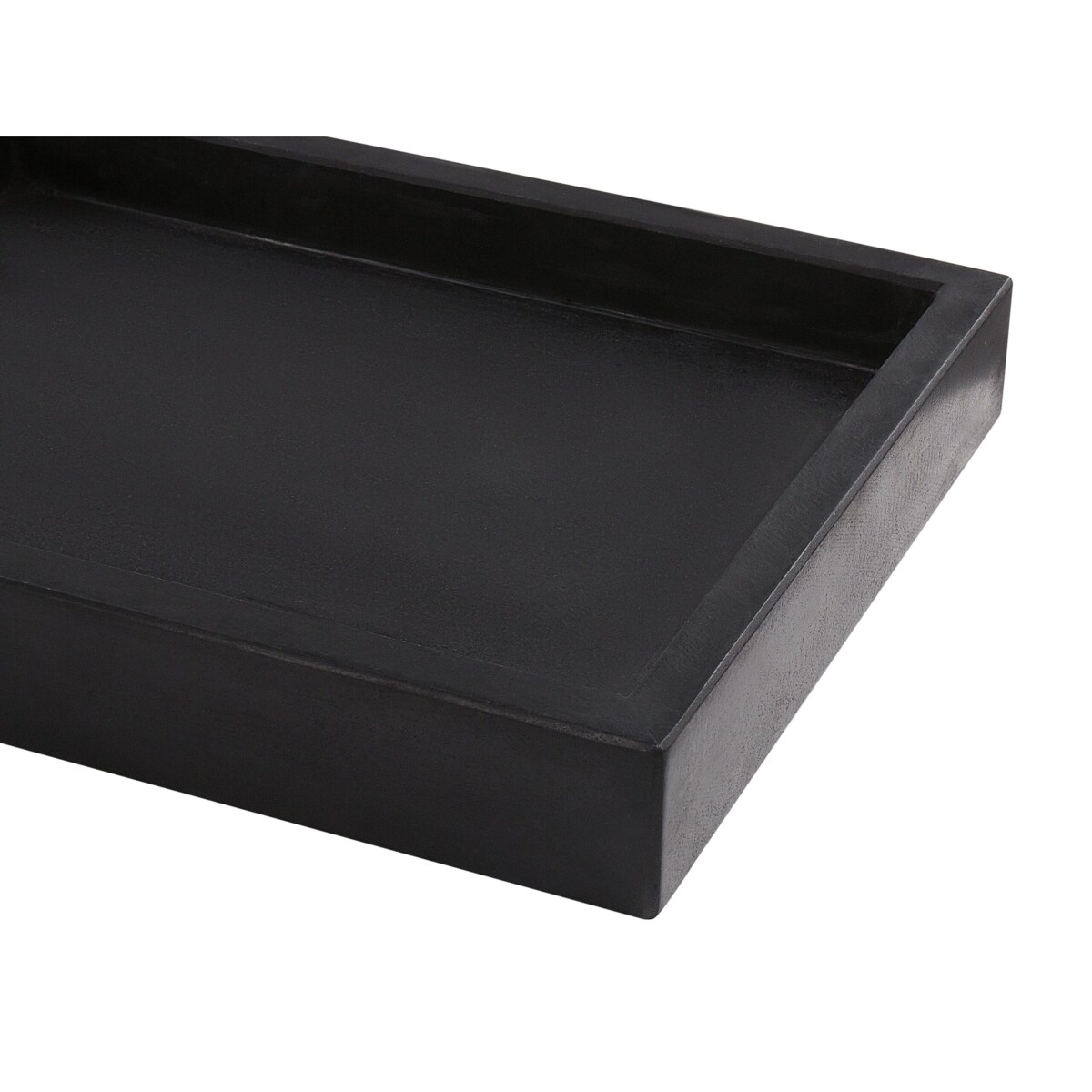 Taca dekoracyjna marmurowa prostokątna czarna RHODES