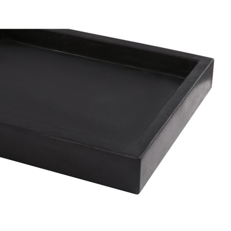 Taca dekoracyjna marmurowa prostokątna czarna RHODES