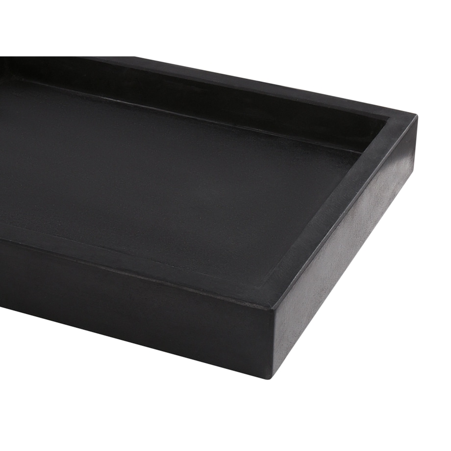 Taca dekoracyjna marmurowa prostokątna czarna RHODES