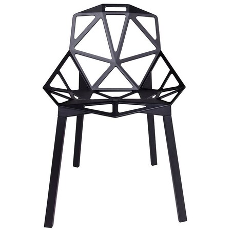 Ażurowe krzesło Split Premium DC-362.ALLBLACK King Home geometryczne czarne
