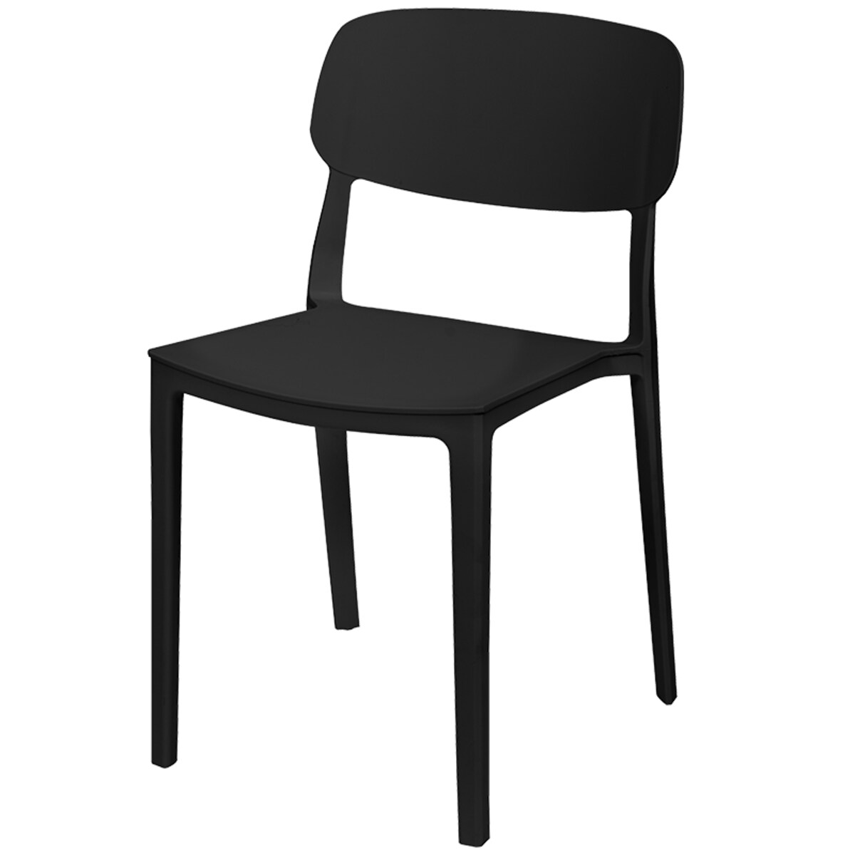 Krzesło plastikowe do salonu ogrodu nowoczesne czarne