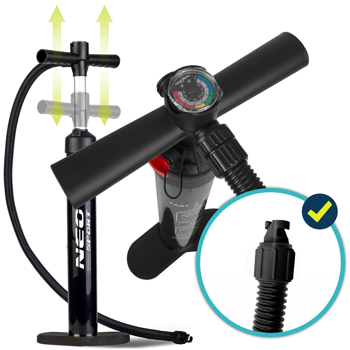 Deska SUP do pływania Neo-Sport stand up paddle Aquasurf 320cm pompowana zestaw