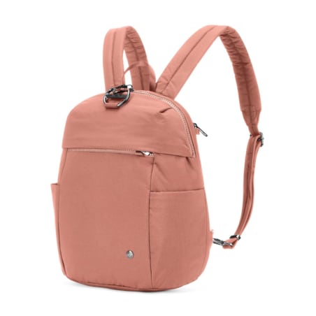 Plecak mini damski antykradzieżowy 8L Pacsafe Citysafe CX Econyl® - różowy