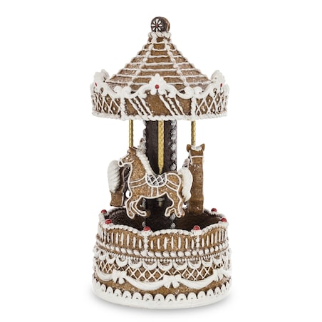 Karuzela z pozytywką brązowa 22x11,5 cm