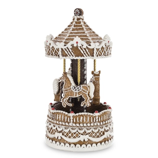 Karuzela z pozytywką brązowa 22x11,5 cm