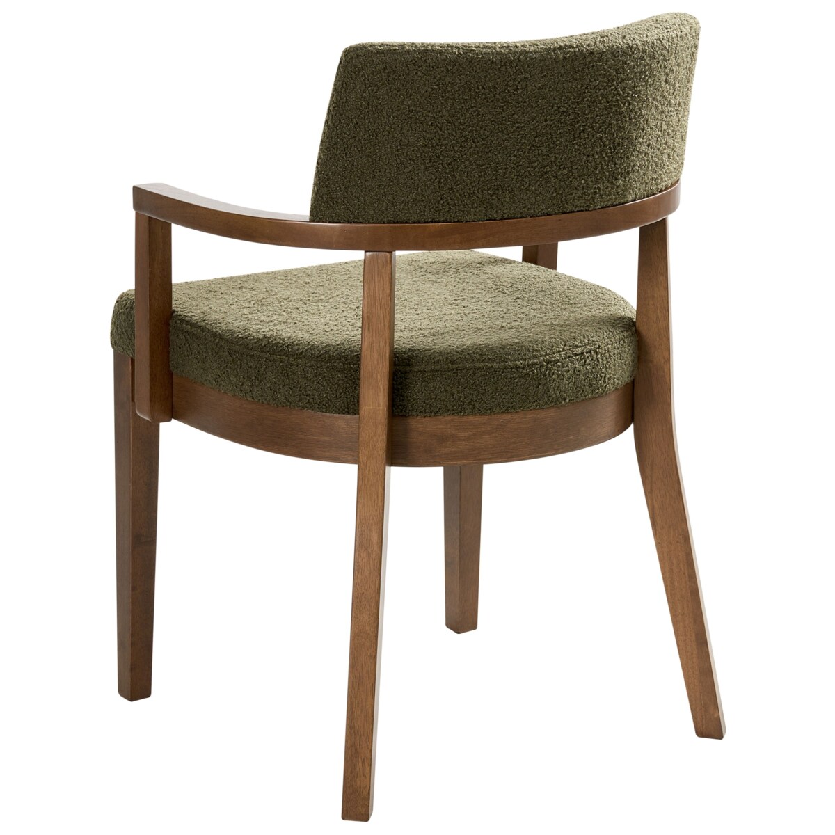 Zestaw 2 krzeseł do jadalni DALBO Boucle Ciemny brąz/ zielony