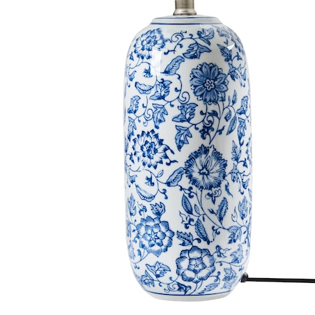 Lampa stołowa AIBONITO Porcelana Biały/ niebieski
