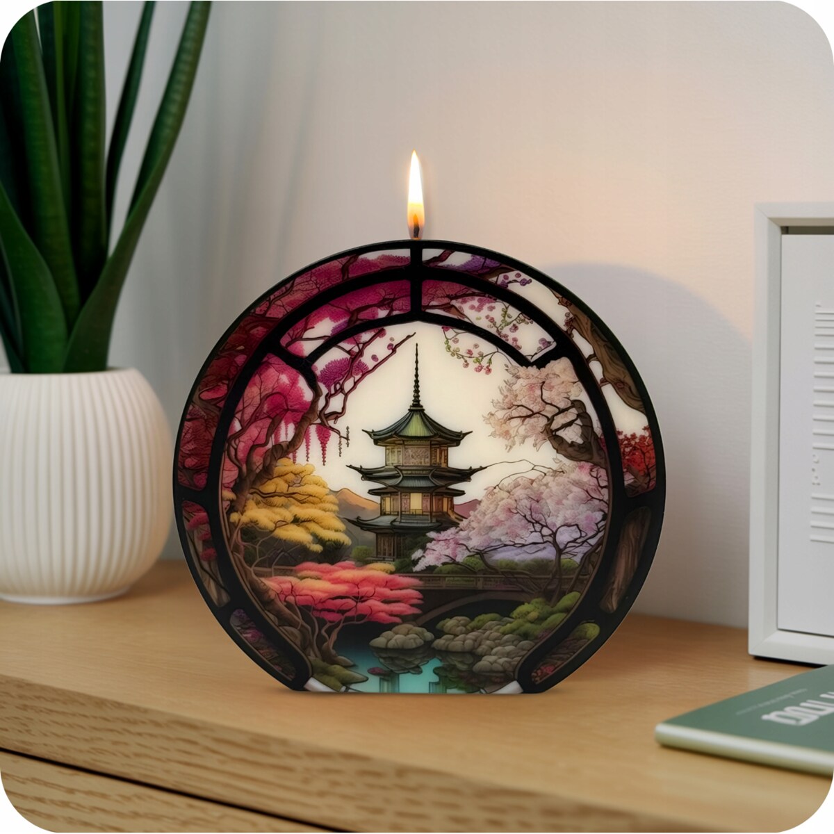 Świeca Sojowa na Prezent Świeczka Ozdobna Bezzapachowa Dekoracyjna Japonia
