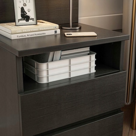 Szafka nocna stolik sypialnia komoda 2 szuflady loft nowoczesna 40cm